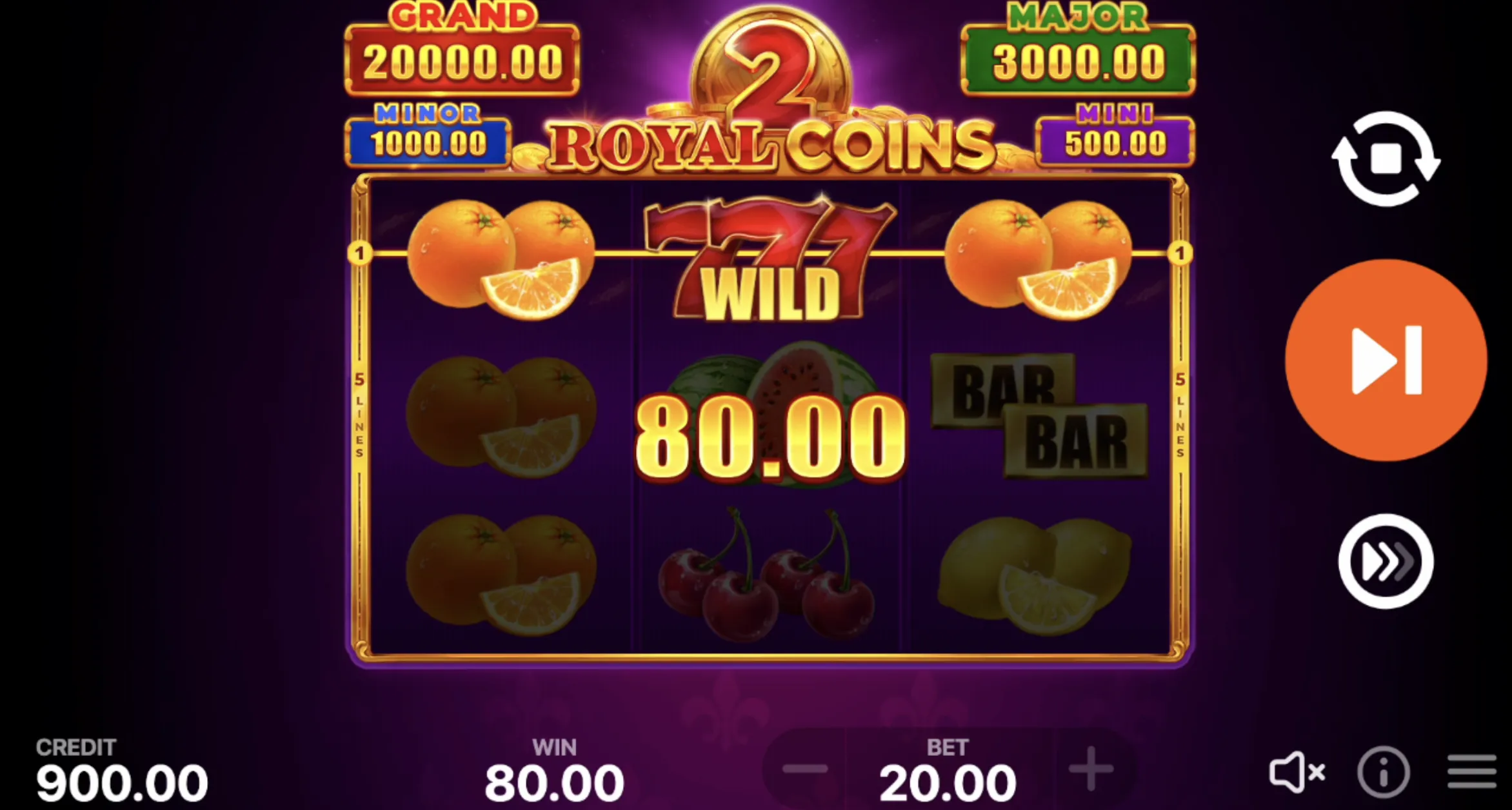 Royal Coins 2: Hold and Win demo